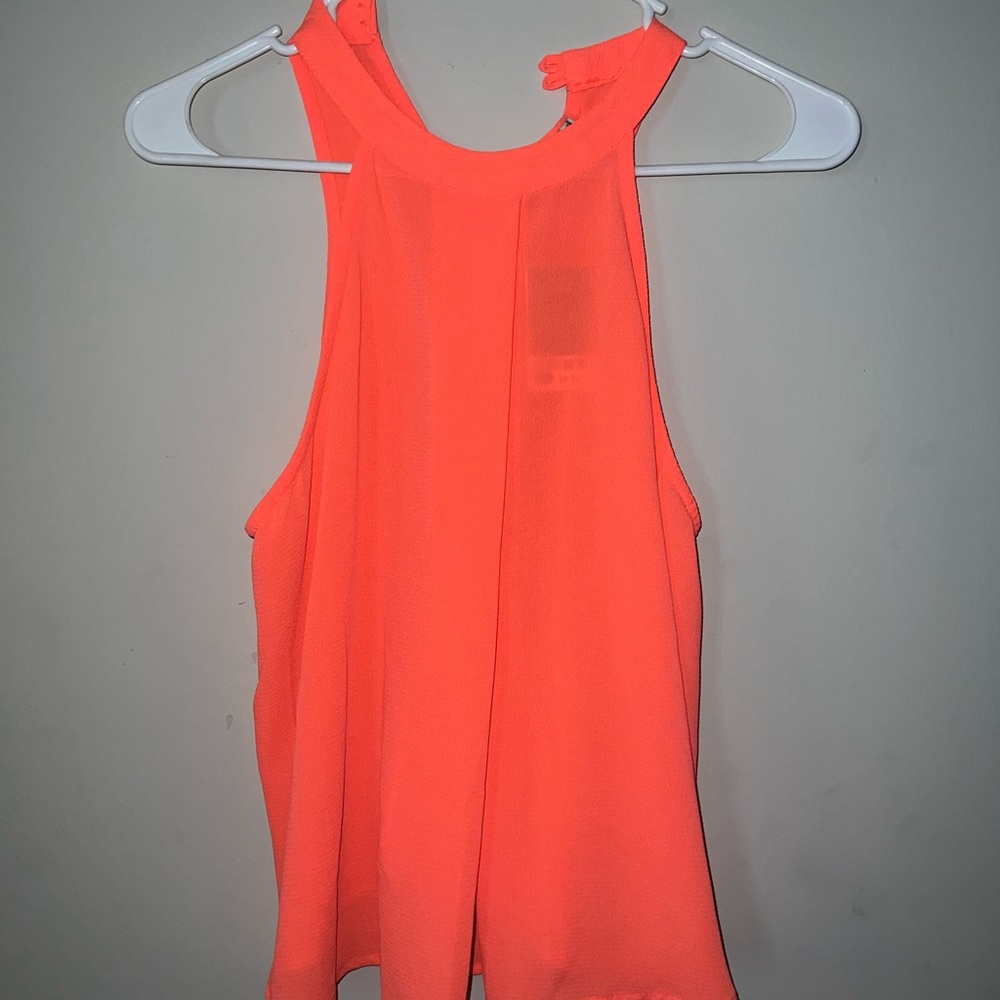 Orange sleeveless top